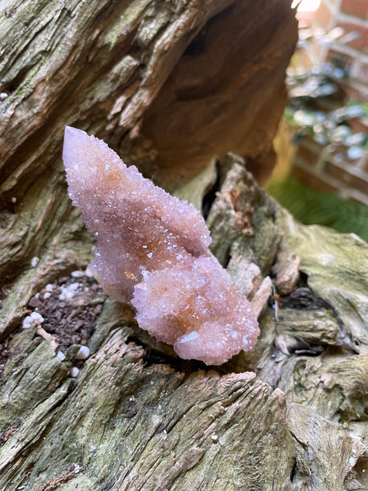 Amethyst Spirit Quartz Point cluster With Iron Specimen 98.2g From Mpumalanga South Africa