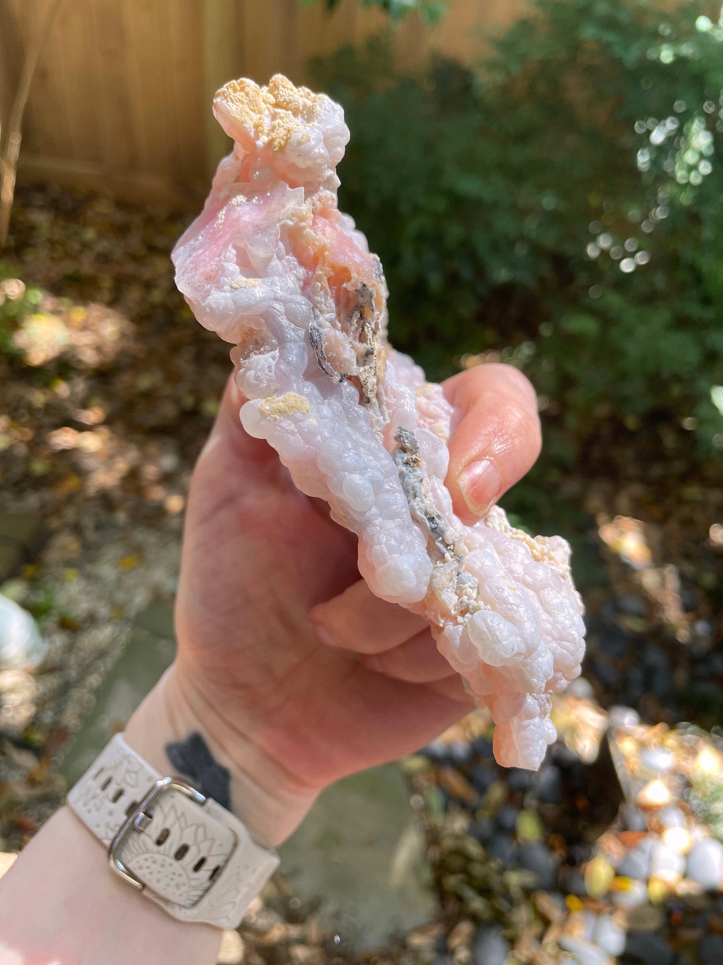 Beautiful Botryoidal Natural Pink Opal from Ica, Peru Specimen 230g Mineral Crystal