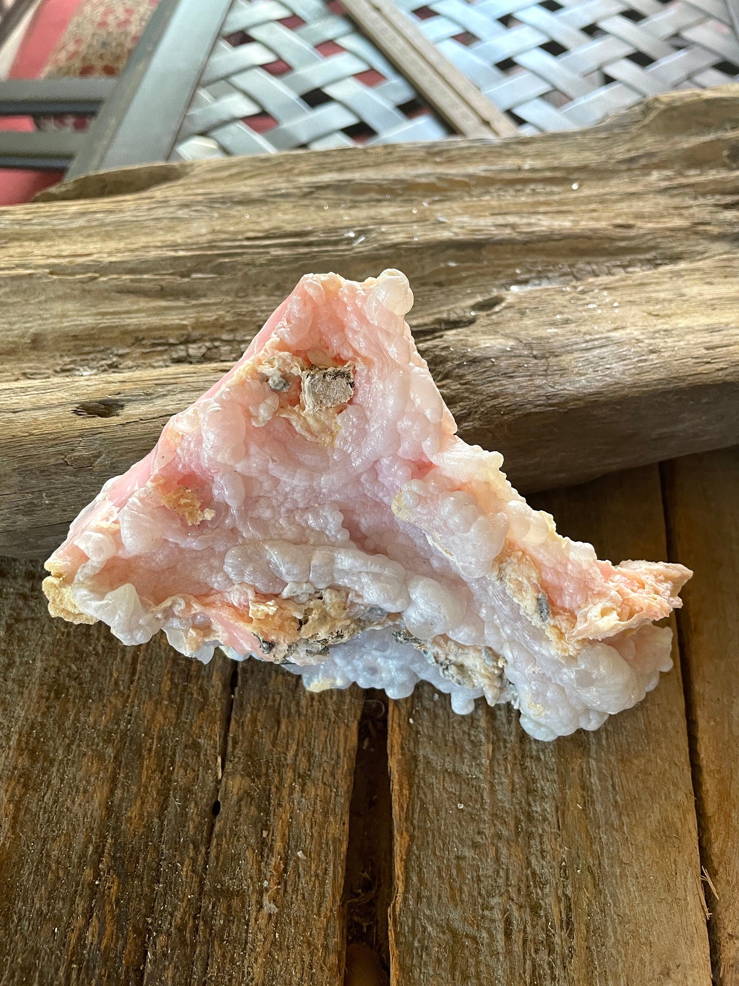Beautiful Botryoidal Natural Pink Opal from Ica, Peru Specimen 230g Mineral Crystal
