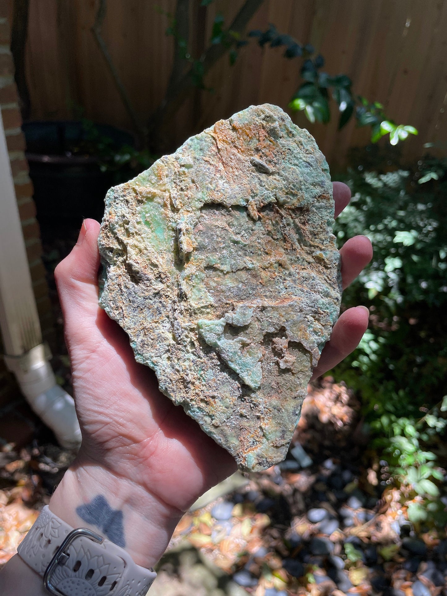 Rough/Raw Blue Green Chrysophrase from Brazil New Find 512g Mineral Crystal Specimen.