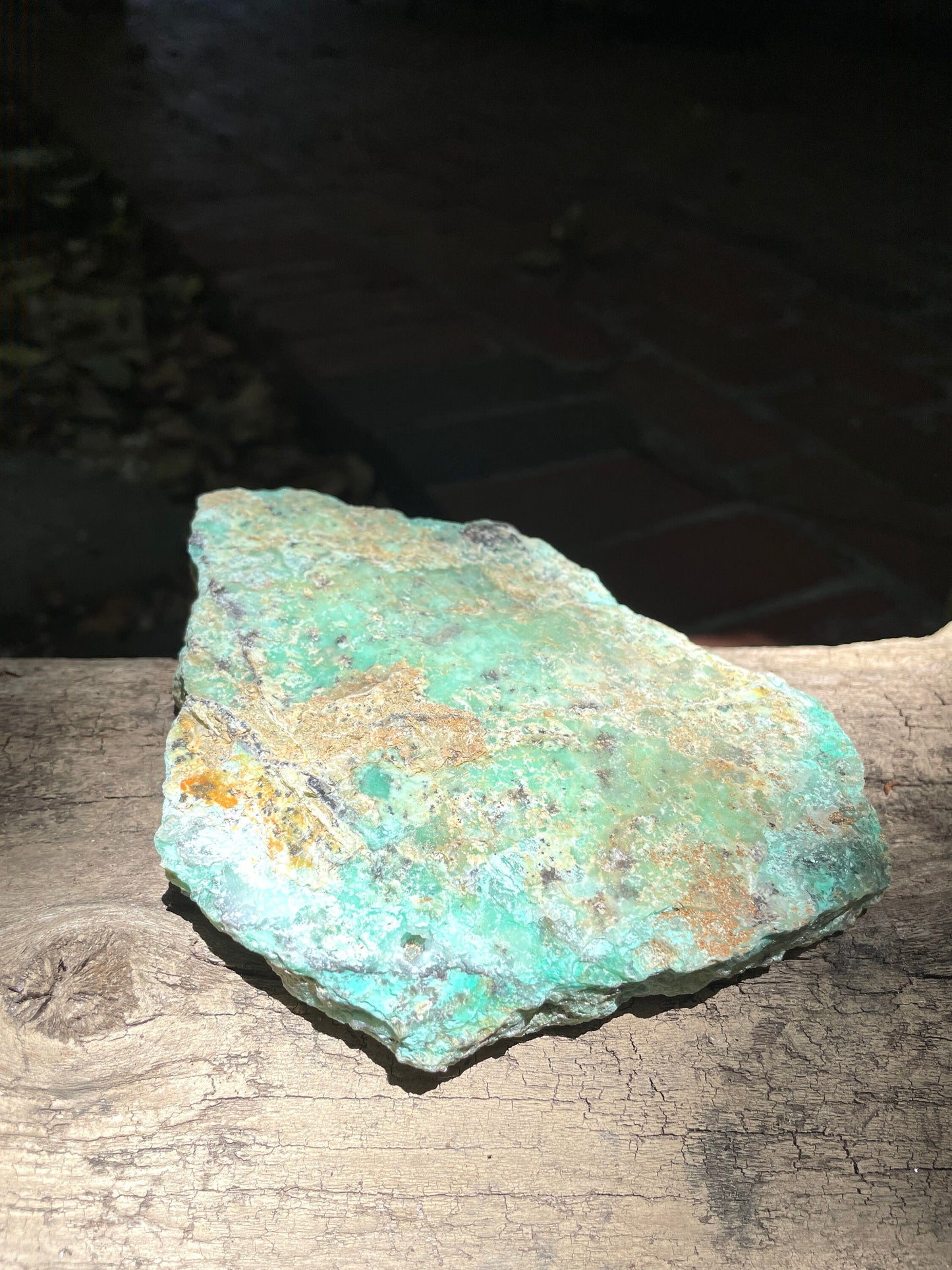 Rough/Raw Blue Green Chrysophrase from Brazil New Find 512g Mineral Crystal Specimen.