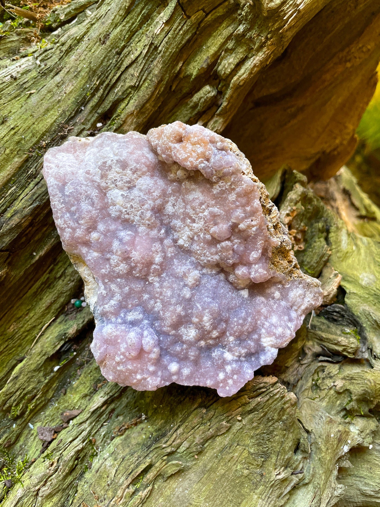Light Pink, Purple and Orange Botryoidal Smithsonite 422g Specimen from Choix Sinaloa Mexico