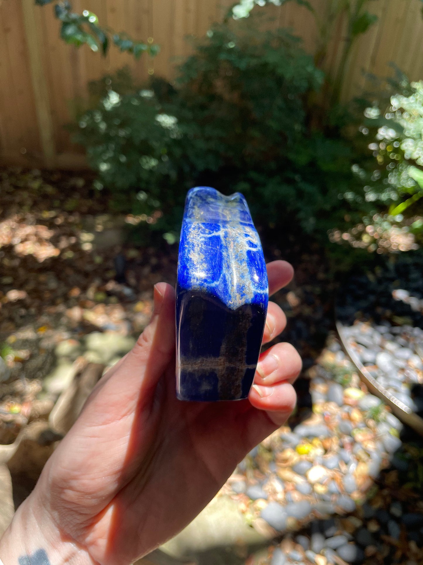 Polished Lapis Lazuli Freestanding Specimen 492g From Afghanistan Display Mineral Crystal