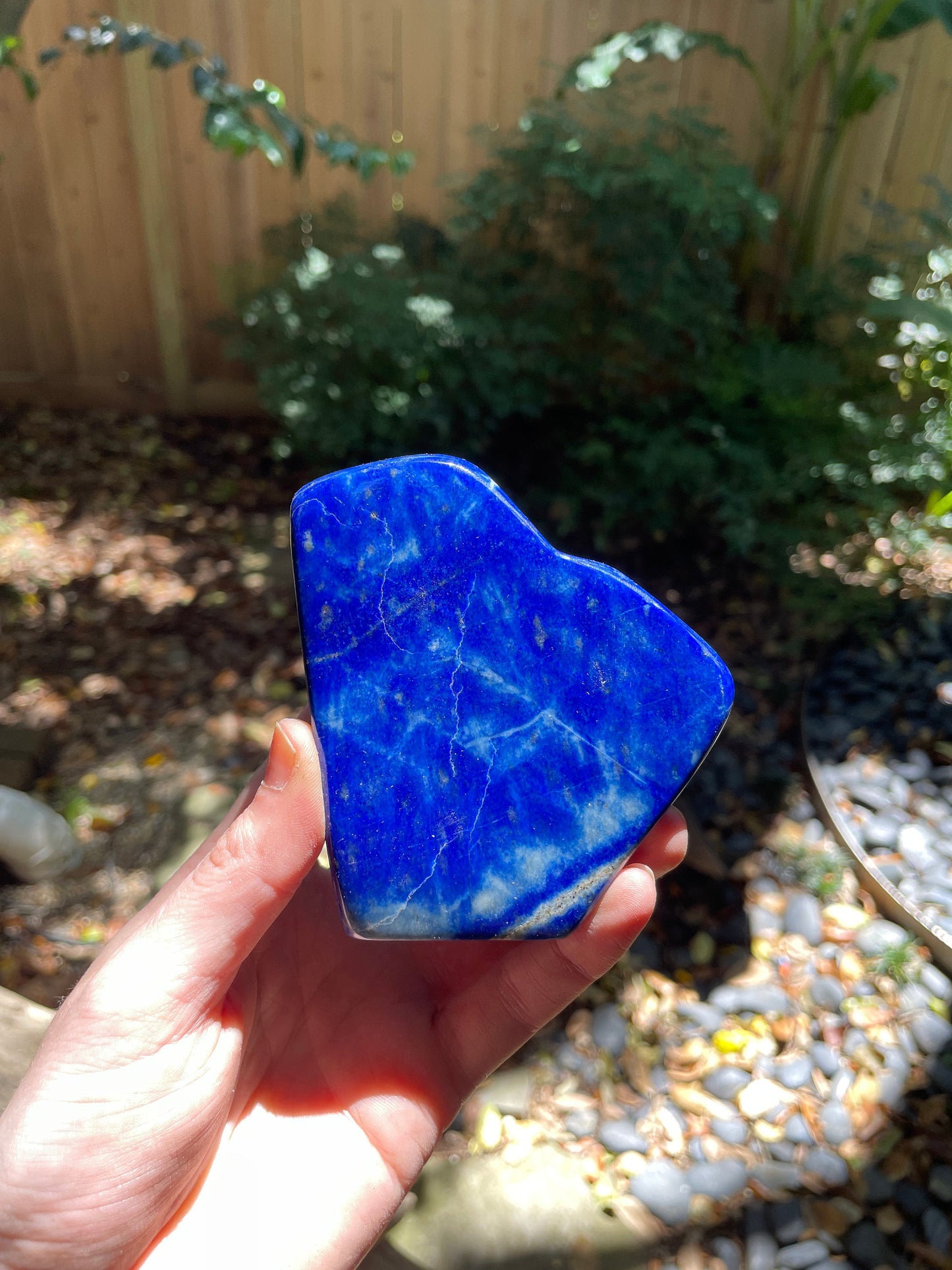 Polished Lapis Lazuli Freestanding Specimen 492g From Afghanistan Display Mineral Crystal