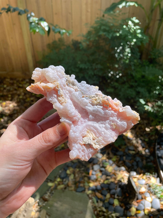 Beautiful Botryoidal Natural Pink Opal from Ica, Peru Specimen 230g Mineral Crystal
