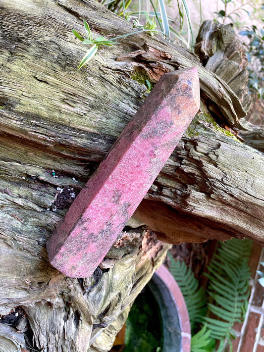 Beautiful Polished Rhodonite Tower Specimen 1068g 2lbs 5.6oz From Madagascar Mineral Crystal