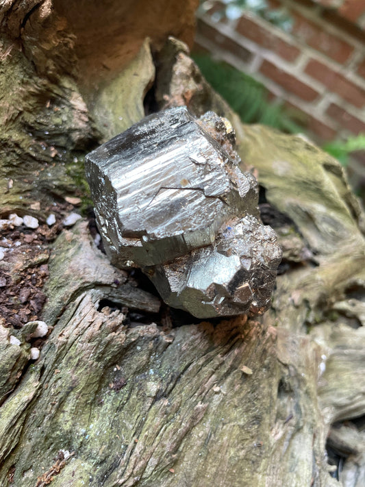 Beautiful Rare Natural Raw Pyrite Crystal 220g, Shiver Boyaca, Columbia Mineral Specimen