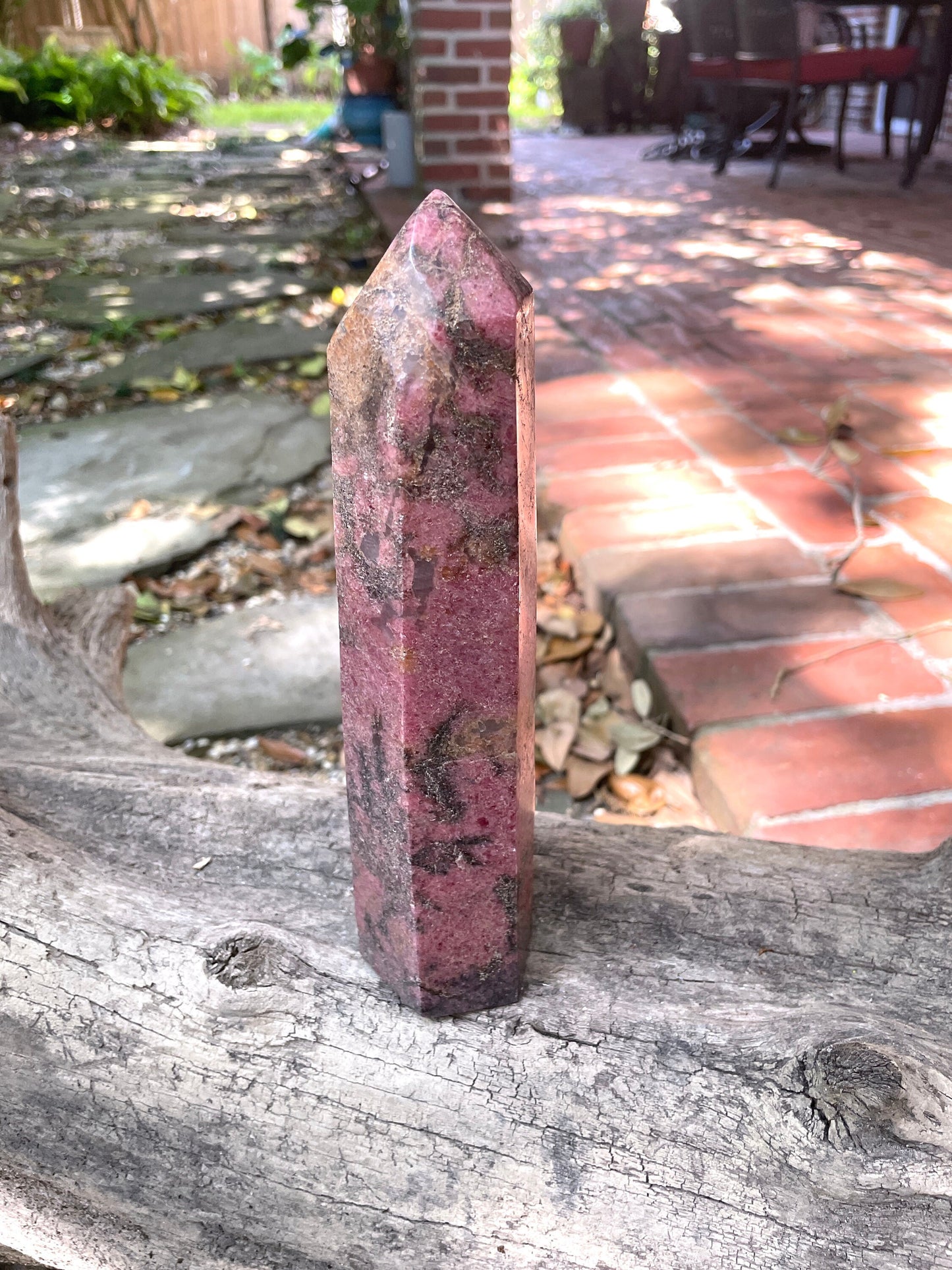 Beautiful Polished Rhodonite Tower Specimen 1068g 2lbs 5.6oz From Madagascar Mineral Crystal