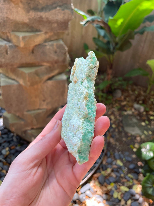 Rough/Raw Blue Green Chrysophrase from Brazil New Find 172g Mineral Crystal Specimen.