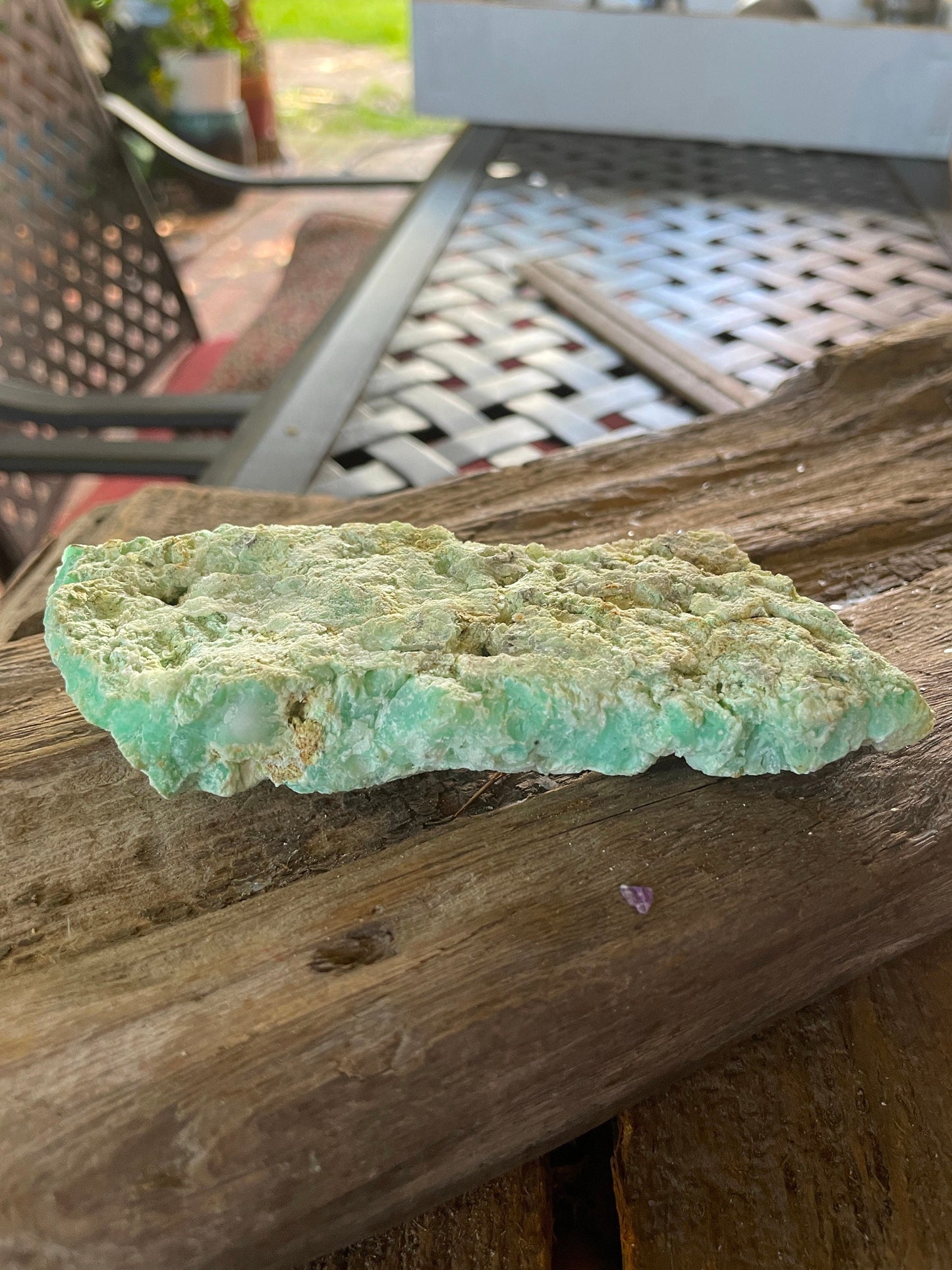 Rough/Raw Blue Green Chrysophrase from Brazil New Find 172g Mineral Crystal Specimen.