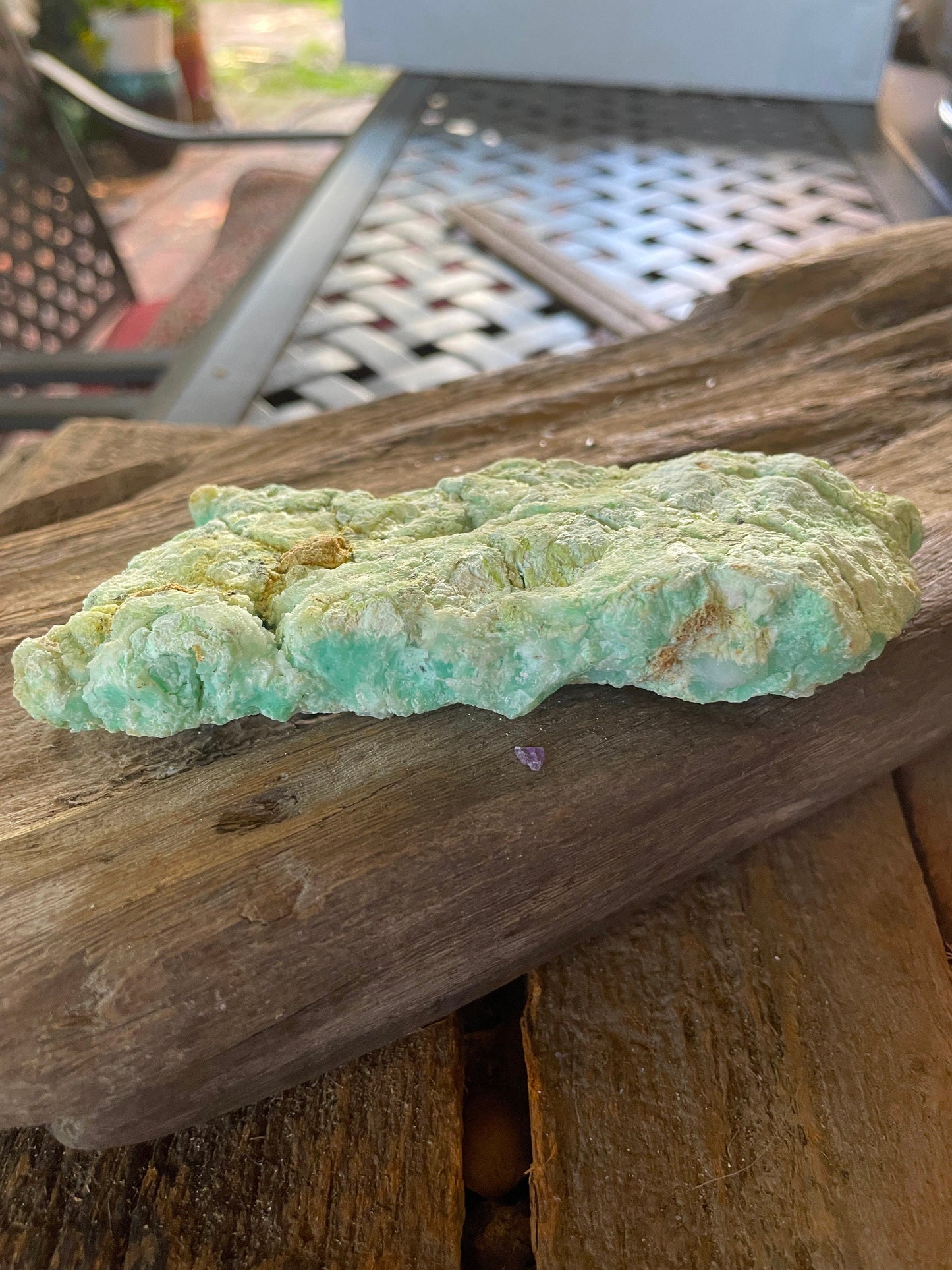Rough/Raw Blue Green Chrysophrase from Brazil New Find 172g Mineral Crystal Specimen.