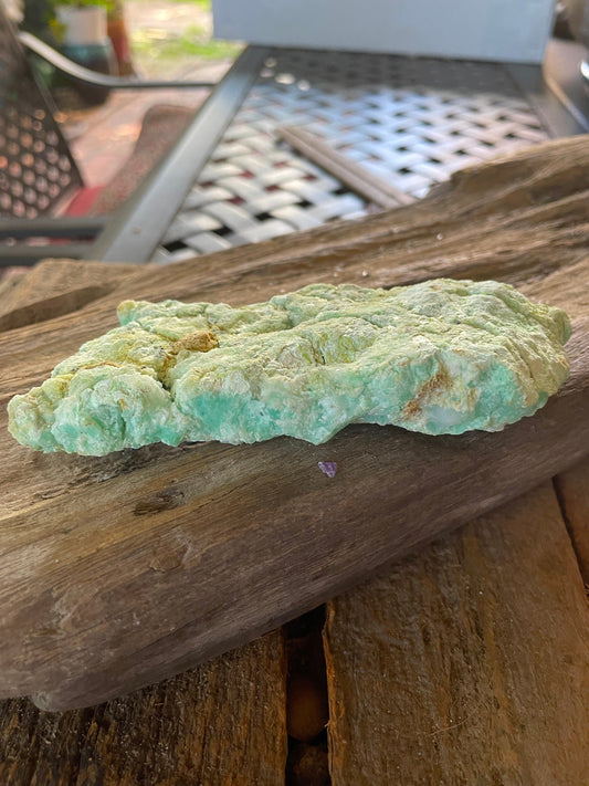 Rough/Raw Blue Green Chrysophrase from Brazil New Find 172g Mineral Crystal Specimen.