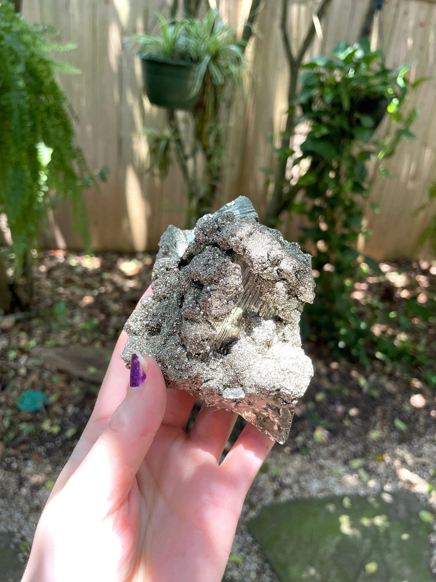Beautiful Large Natural Raw Pyrite Crystal Specimen 594g 1lb 4.9oz from Huanzala, Peru Crystals
