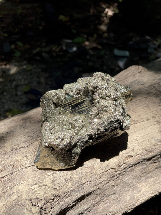 Beautiful Large Natural Raw Pyrite Crystal Specimen 594g 1lb 4.9oz from Huanzala, Peru Crystals