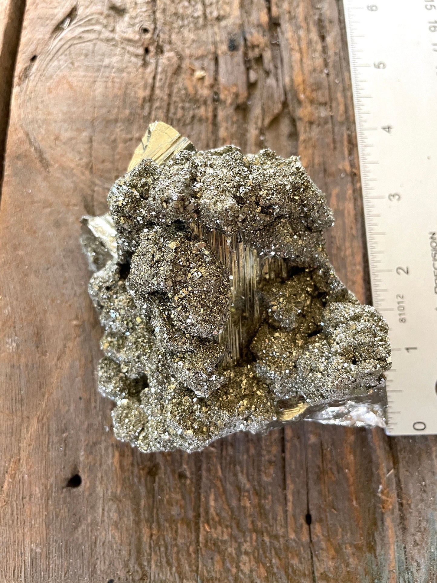 Beautiful Large Natural Raw Pyrite Crystal Specimen 594g 1lb 4.9oz from Huanzala, Peru Crystals