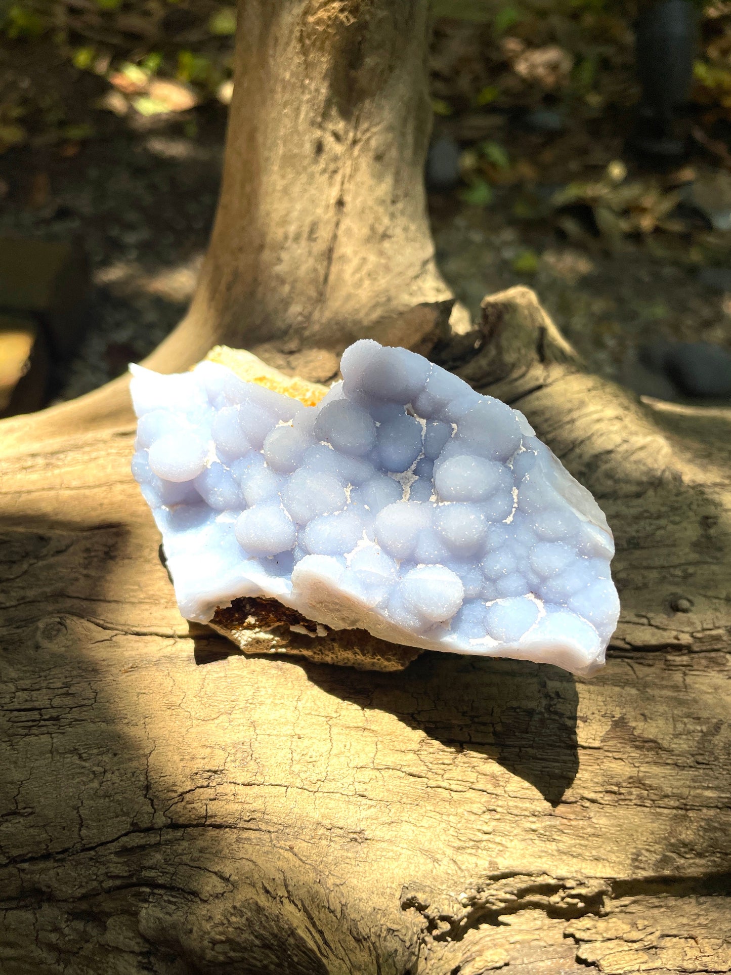 Blue Botryoidal Chalcedony Specimen 202.3g from Moquengua Near Puno, Peru Mineral Crystal