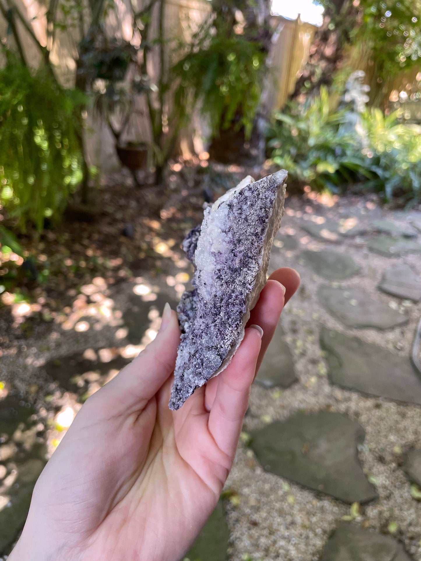 Purple Fluorite and Selenite Specimen from, Chihuahna, Mexico 294g Specimen Mineral Crystal