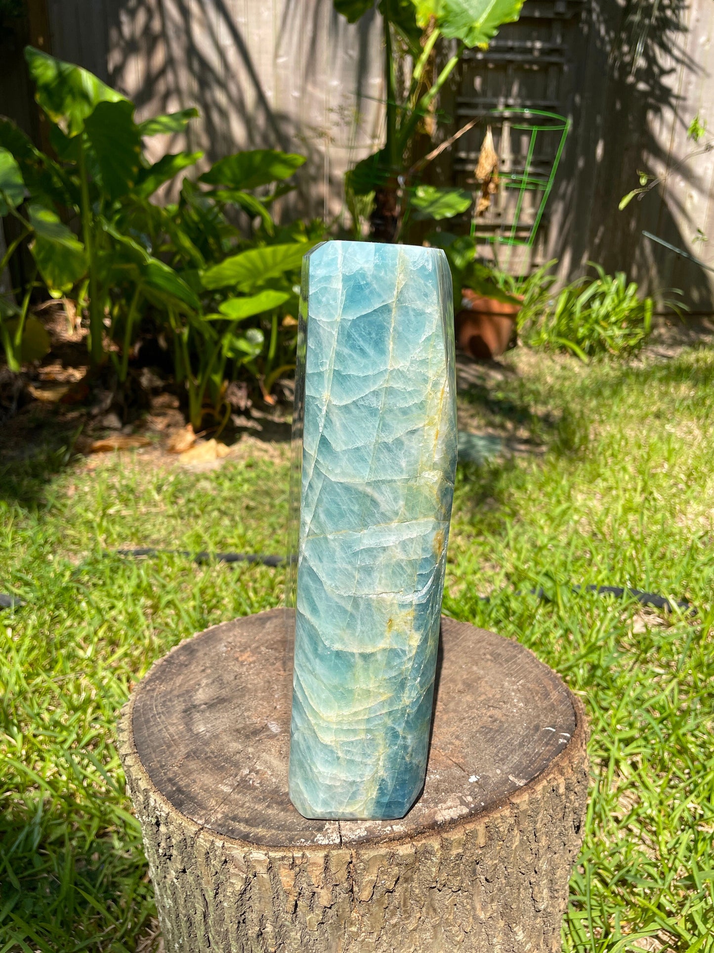 Beautiful XL Polished Aquamarine/Beryl Crystal from Minas Gerais Brazil 9.13kg 20lbs 1.9oz Specimen Mineral Crystal