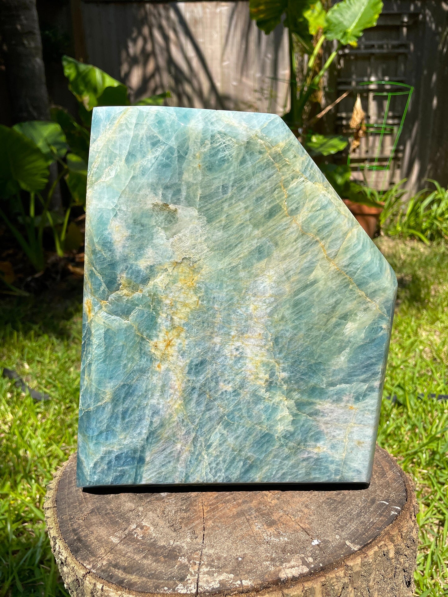 Beautiful XL Polished Aquamarine/Beryl Crystal from Minas Gerais Brazil 9.13kg 20lbs 1.9oz Specimen Mineral Crystal