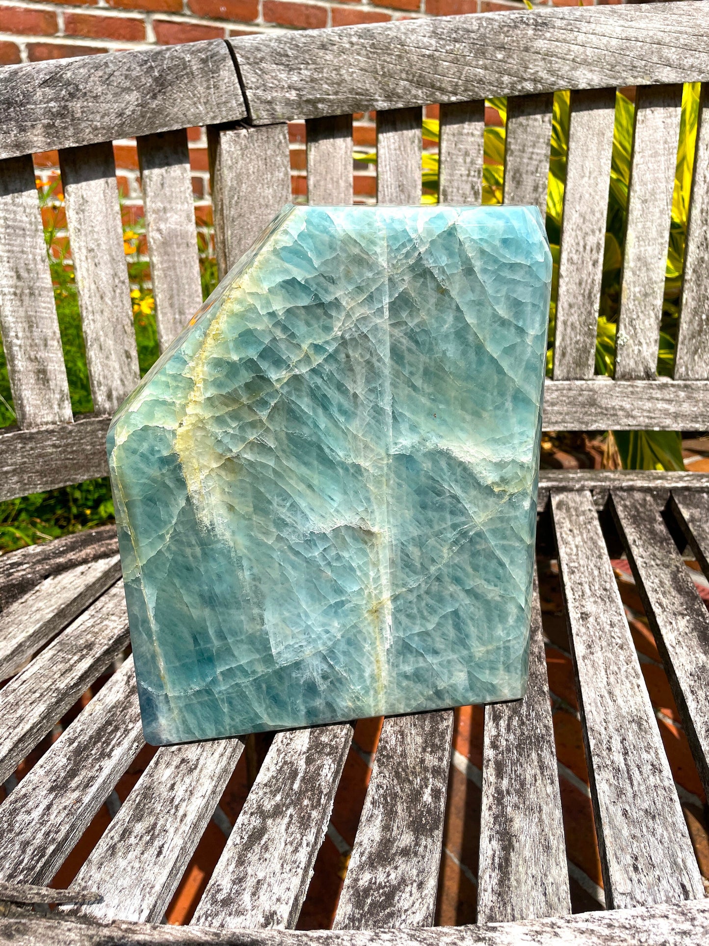 Beautiful XL Polished Aquamarine/Beryl Crystal from Minas Gerais Brazil 9.13kg 20lbs 1.9oz Specimen Mineral Crystal