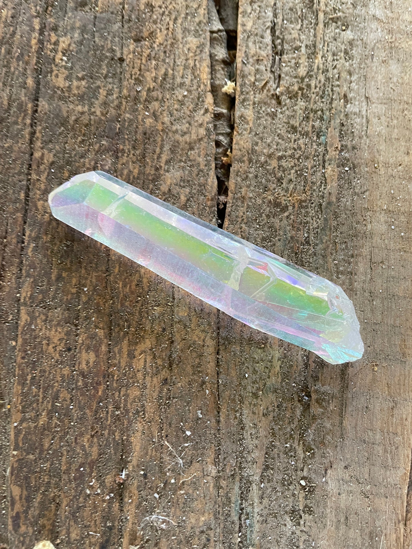 Rainbow Angel Aura Quartz Point33.9g Specimen Mineral Crystal