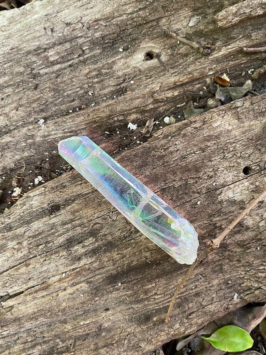 Rainbow Angel Aura Quartz Point33.9g Specimen Mineral Crystal