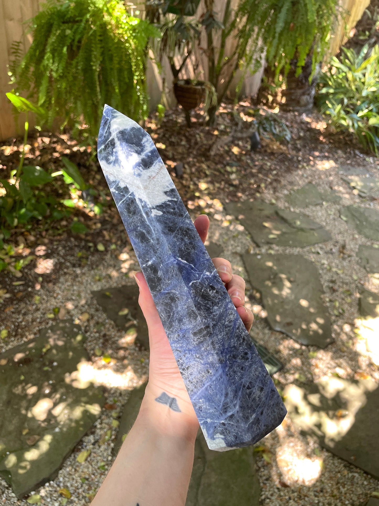 XL Blue Sodalite Polished Crystal Point Specimen 1.83kg 4lbs 0.7oz From Brazil Mineral Crystals