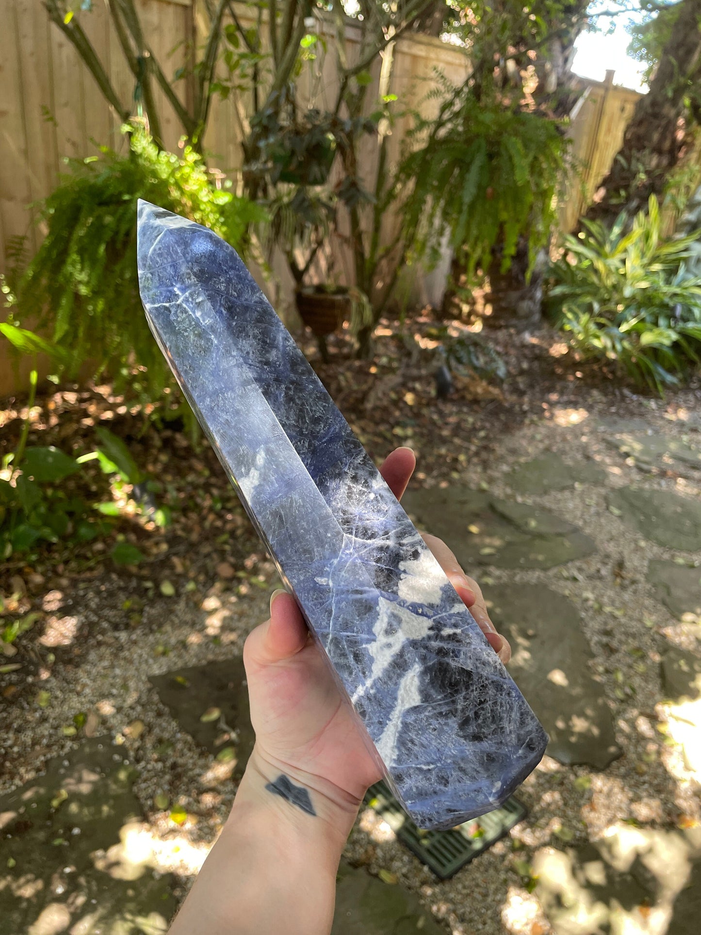 XL Blue Sodalite Polished Crystal Point Specimen 1.83kg 4lbs 0.7oz From Brazil Mineral Crystals