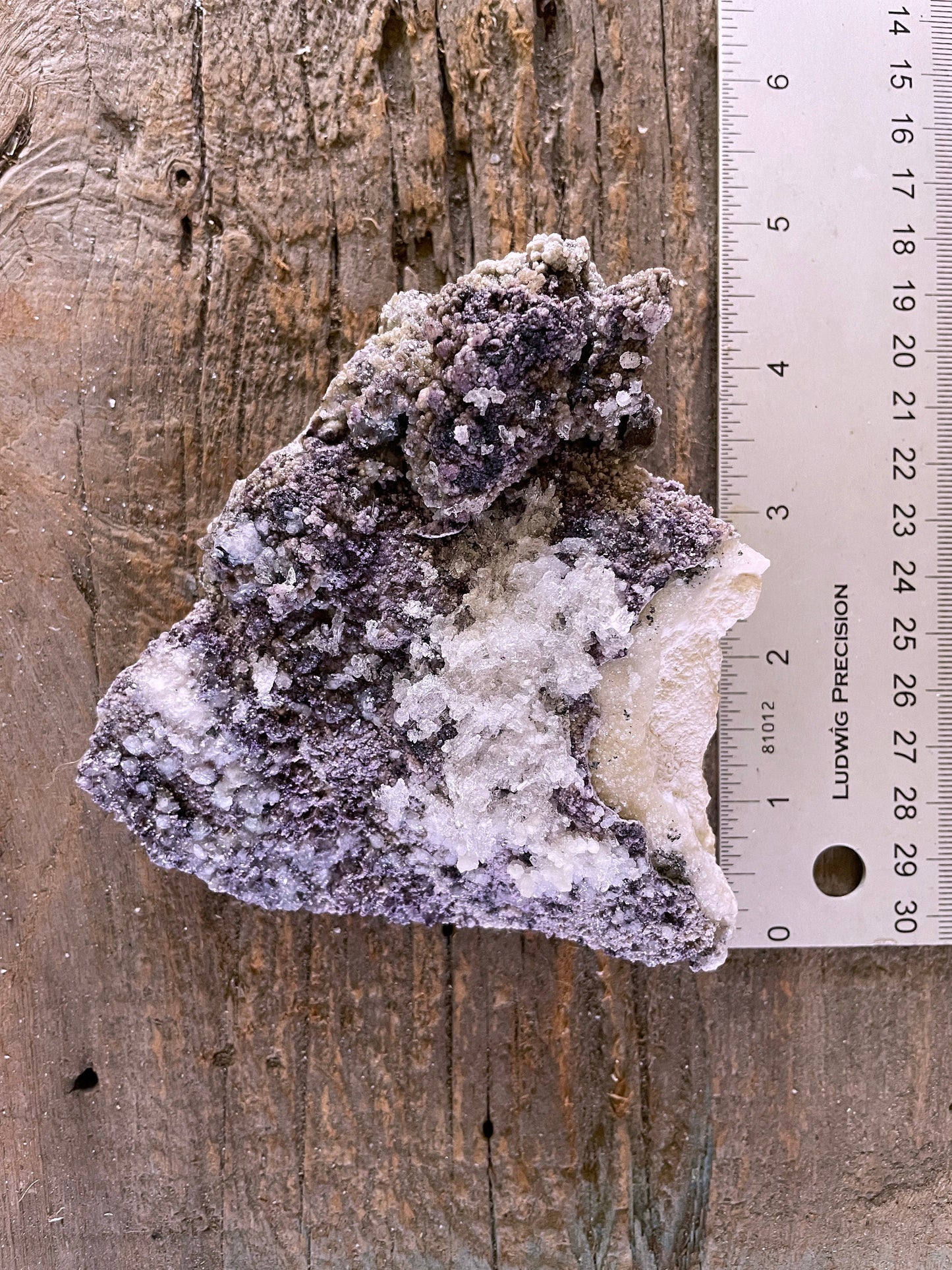 Purple Fluorite and Selenite Specimen from, Chihuahna, Mexico 294g Specimen Mineral Crystal