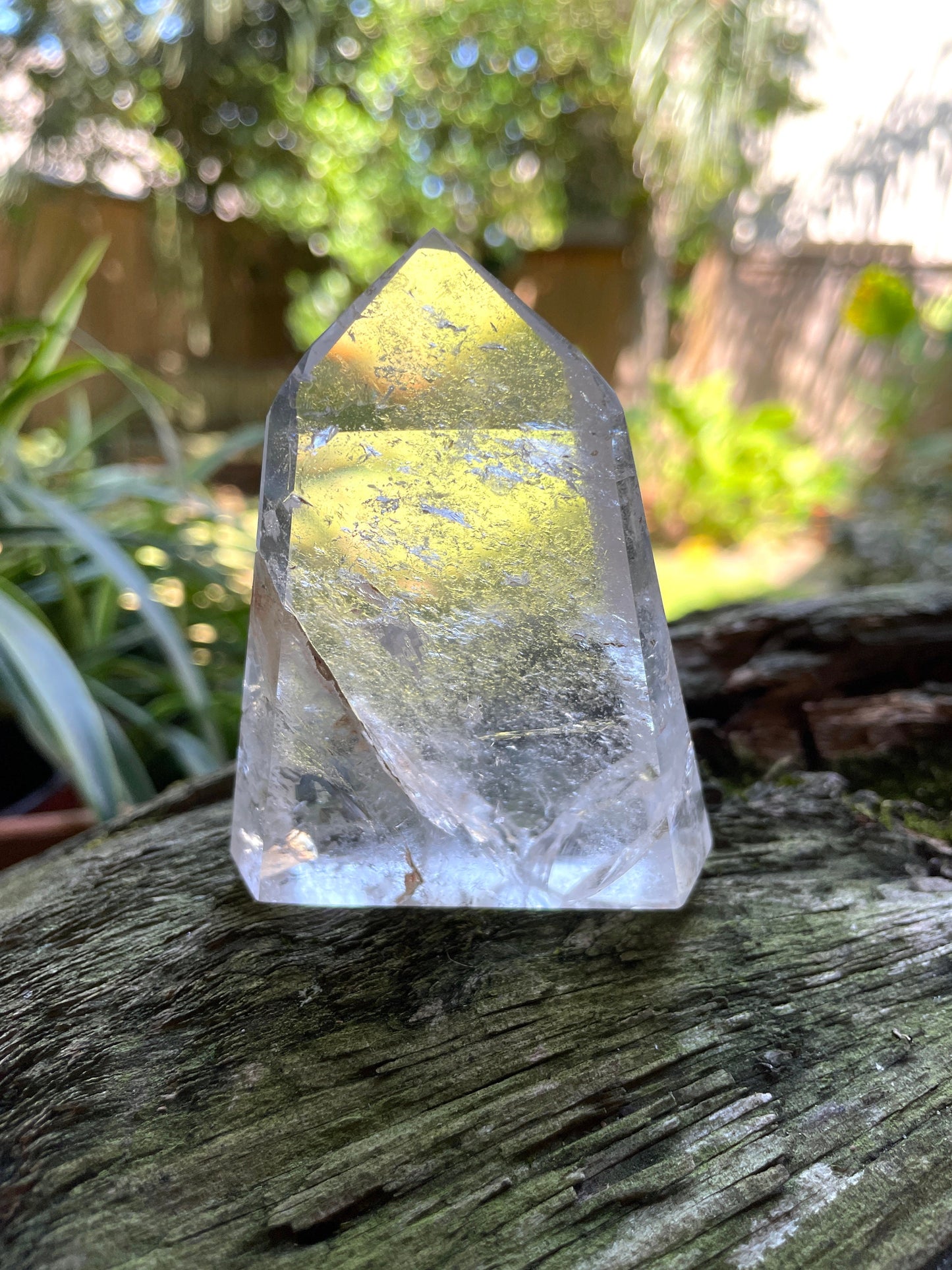 Brazilian Clear Quartz 141.7g With Iron Inclusions Polished Point Specimen Mineral Crystal
