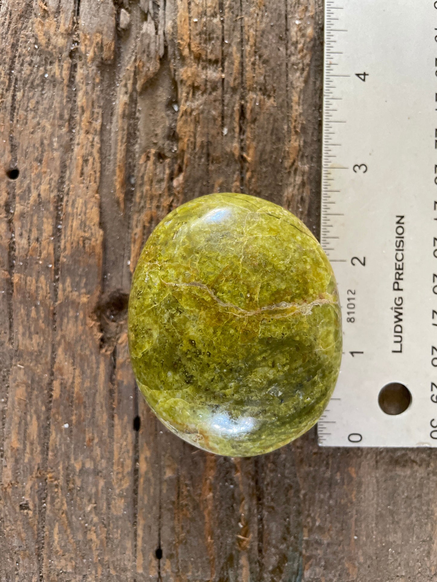 Polished Green Opal Palm Stone From Madagascar, Specimen 125.5g Mineral Crystal