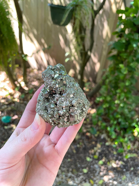 Beautiful Natural Raw Pyrite Crystal Specimen 281.8g, from Peru Mineral Crystal