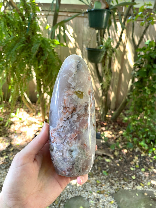 Flower Agate chalcedony Free Form Specimen 988g 2lbs 2.8oz from Madagascar Mineral Crystal See Details