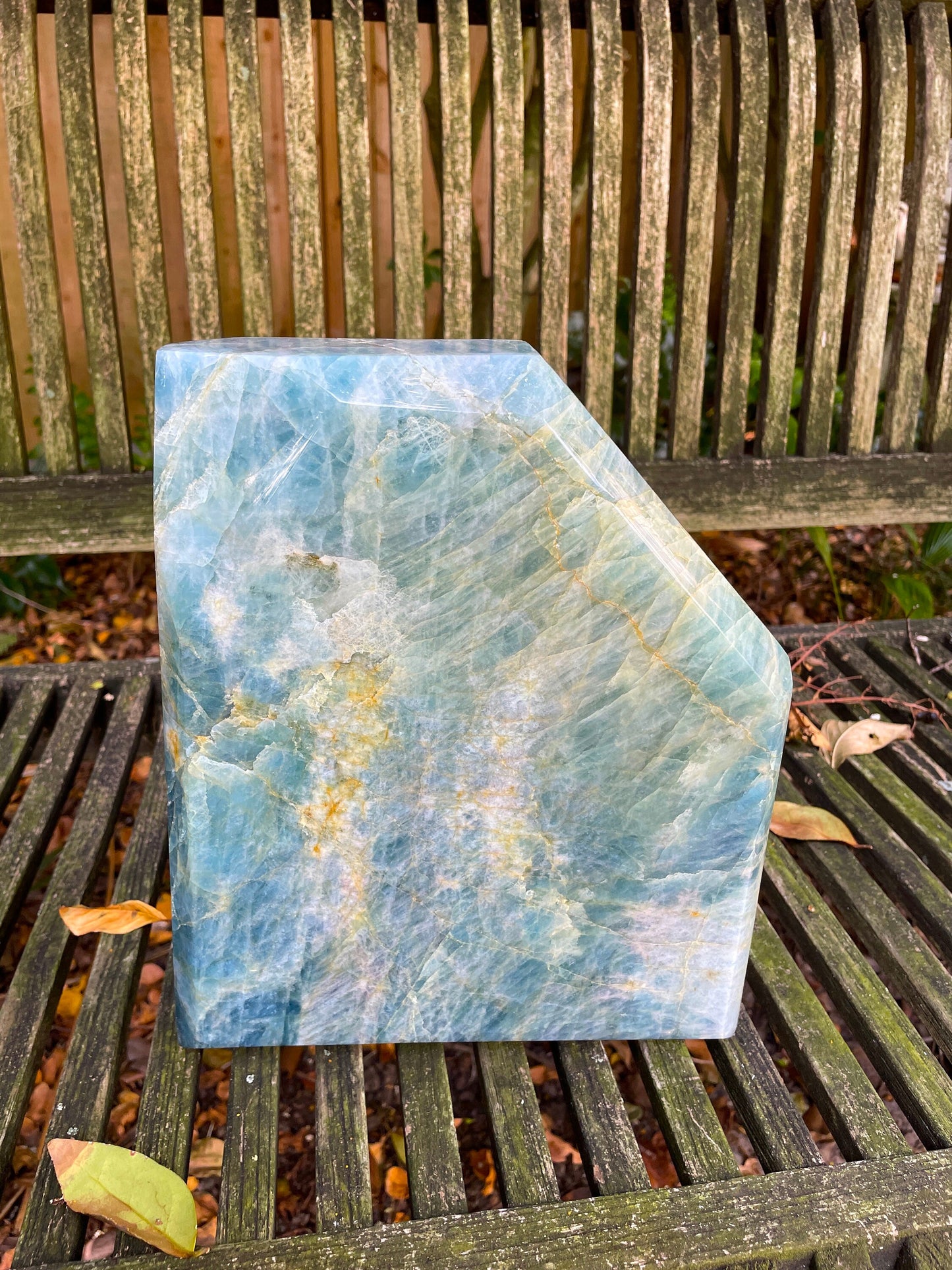 Beautiful XL Polished Aquamarine/Beryl Crystal from Minas Gerais Brazil 9.13kg 20lbs 1.9oz Specimen Mineral Crystal