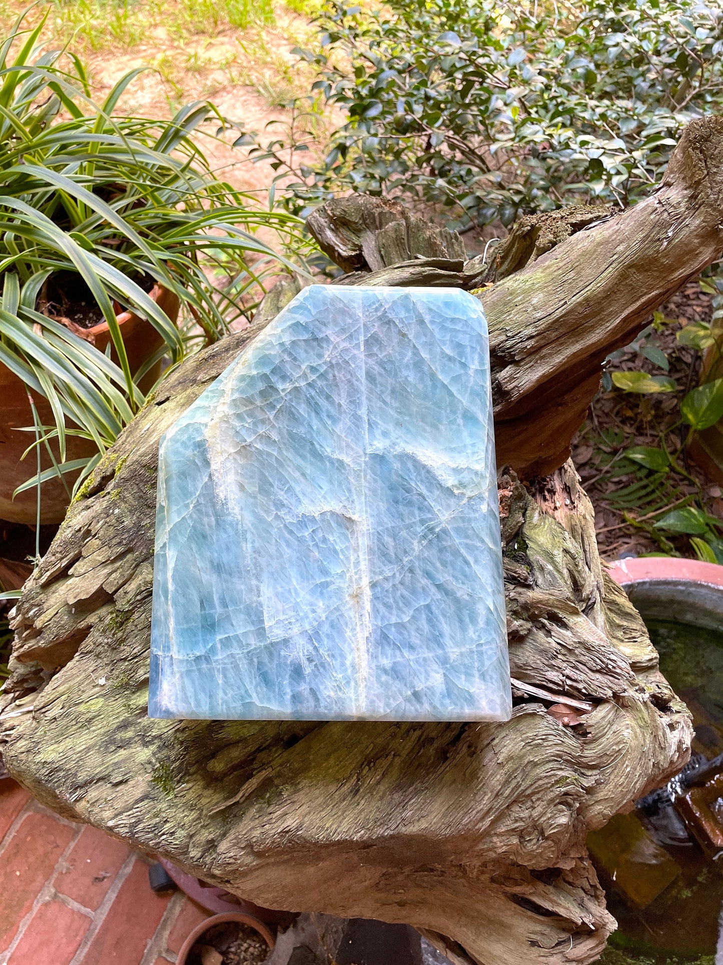 Beautiful XL Polished Aquamarine/Beryl Crystal from Minas Gerais Brazil 9.13kg 20lbs 1.9oz Specimen Mineral Crystal