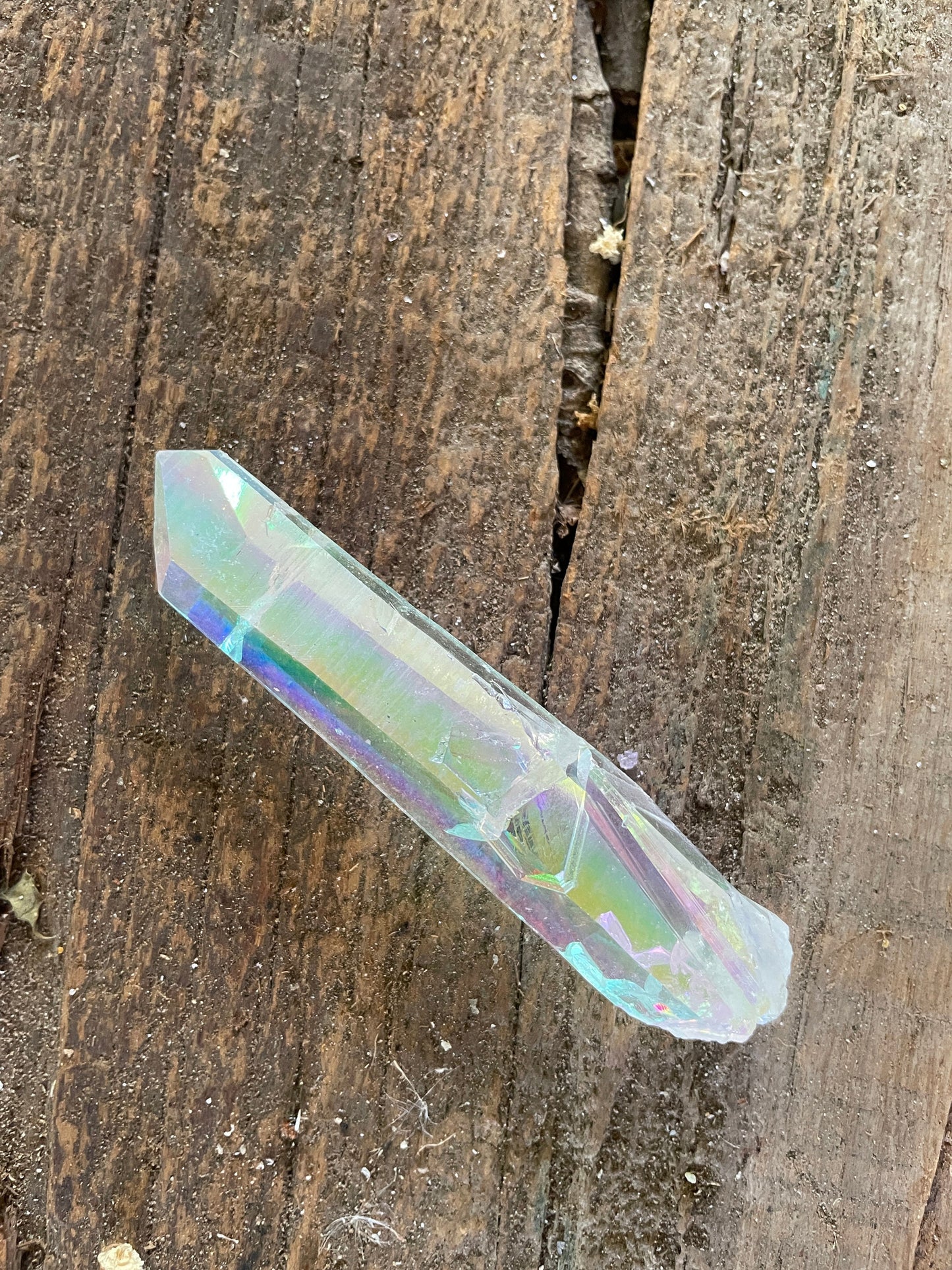 Rainbow Angel Aura Quartz Point33.9g Specimen Mineral Crystal