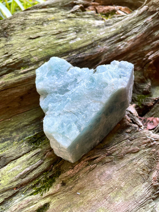 Aquamarine/Beryl Heart Shaped Raw Crystal from Minas Gerais Brazil 446g Specimen Mineral Crystal