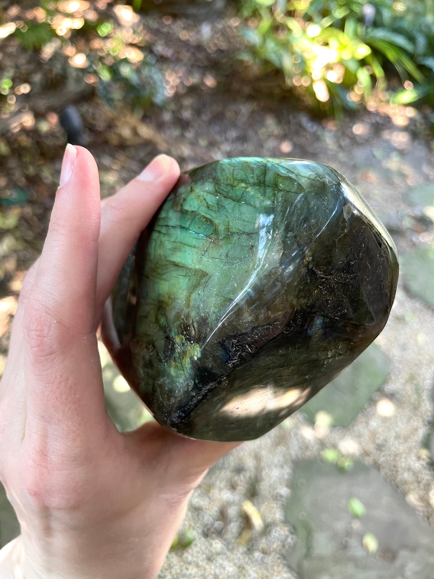 Polished Labradorite Freestanding Display Stone 850g 1lb 14oz Specimen With Great Flash Mineral Crystal