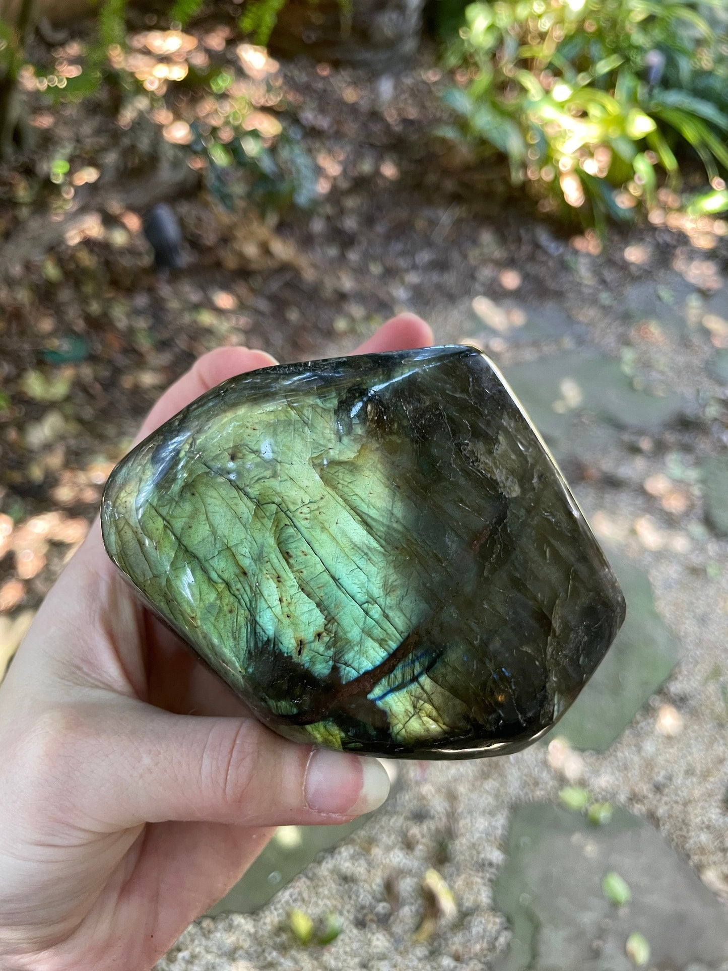 Polished Labradorite Freestanding Display Stone 850g 1lb 14oz Specimen With Great Flash Mineral Crystal
