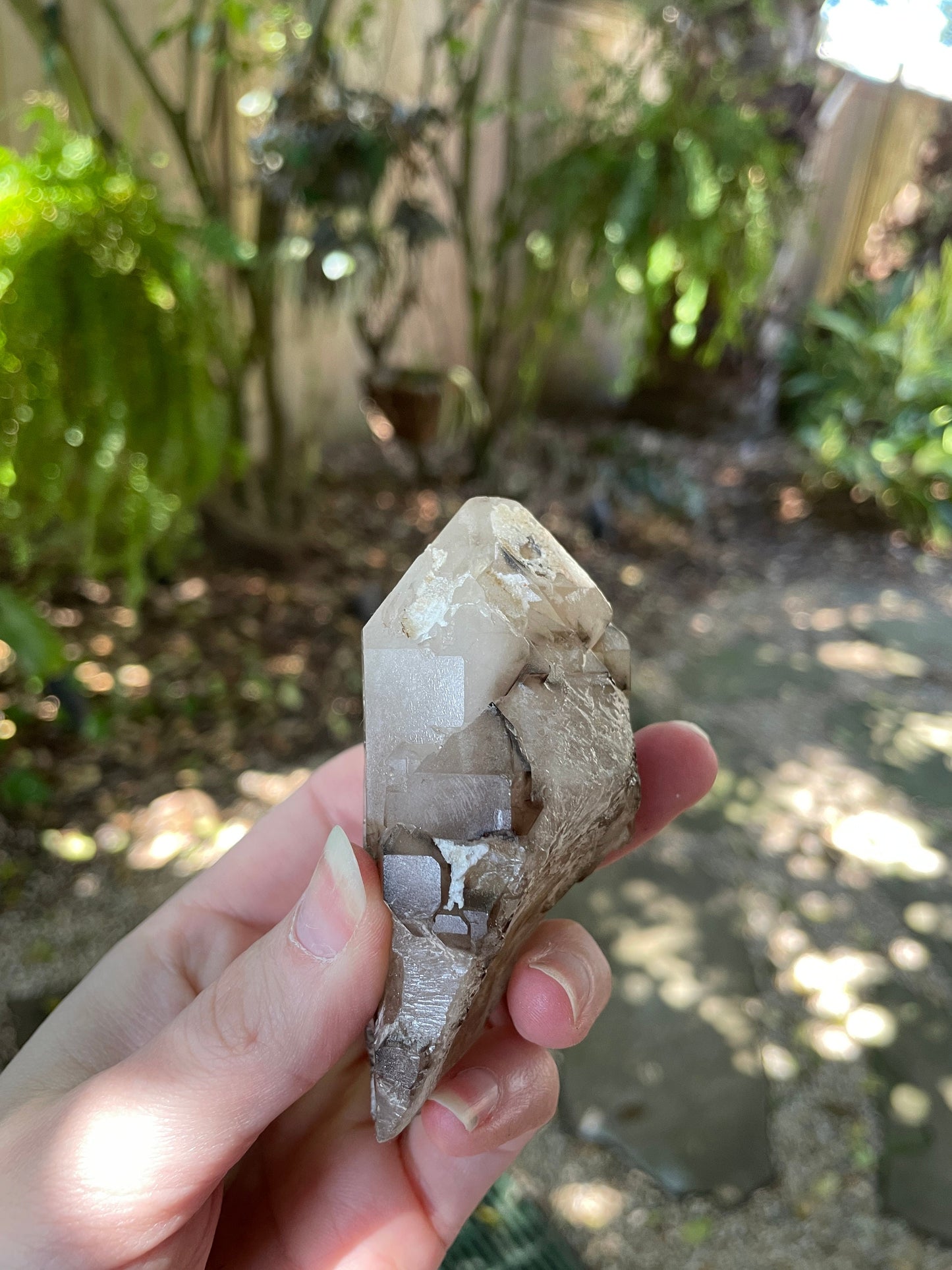 Smokey Elesital Quartz Point Specimen from Minas Gerais Brazil, 170g Mineral Crystal