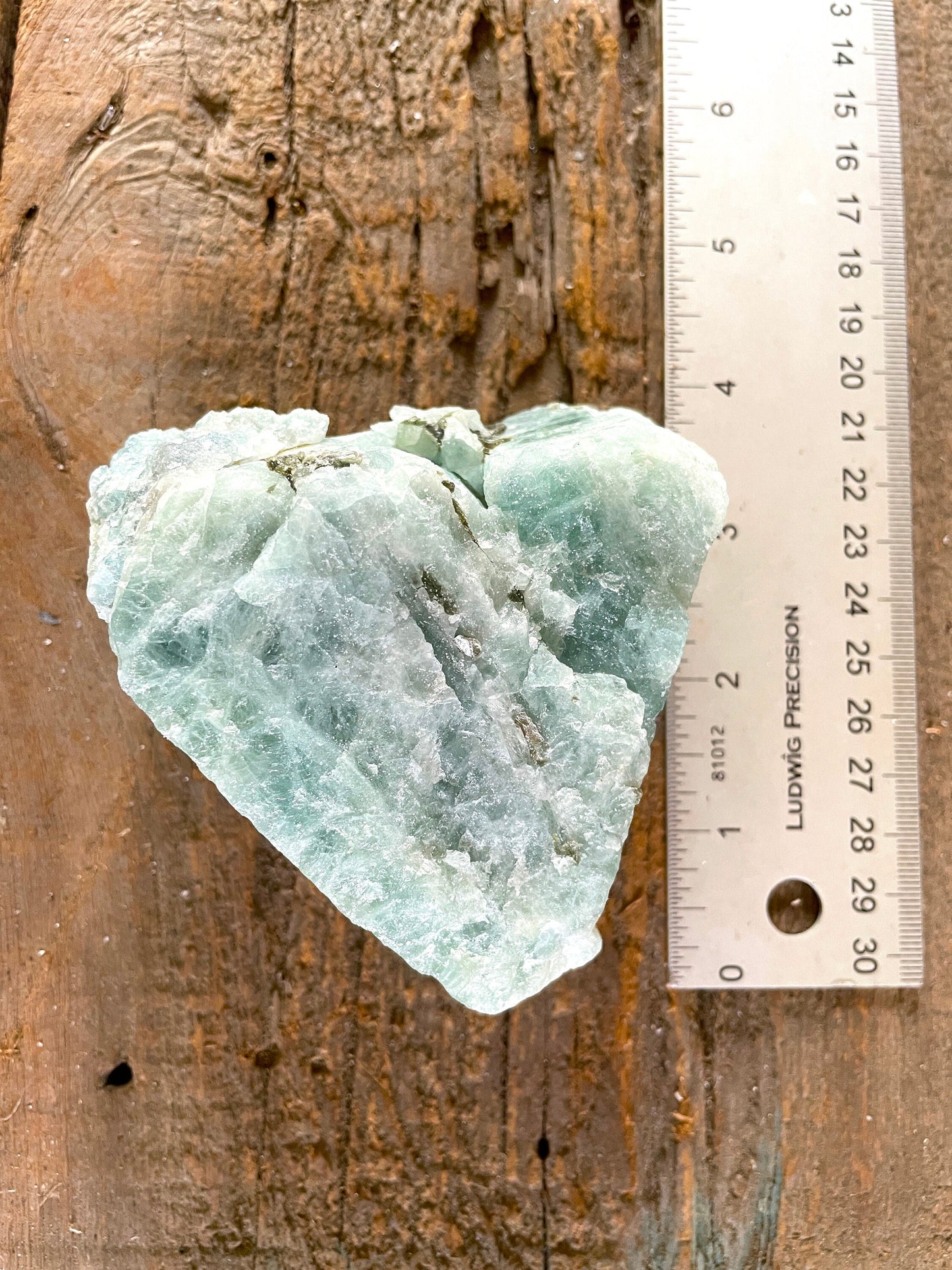 Aquamarine/Beryl Heart Shaped Raw Crystal from Minas Gerais Brazil 446g Specimen Mineral Crystal