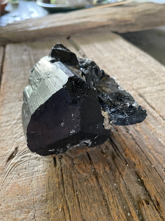 Black Tourmaline with Feldspar, Mica and Quartz From Brazil 642g 1lb 6.7oz Specimen Mineral Crystal
