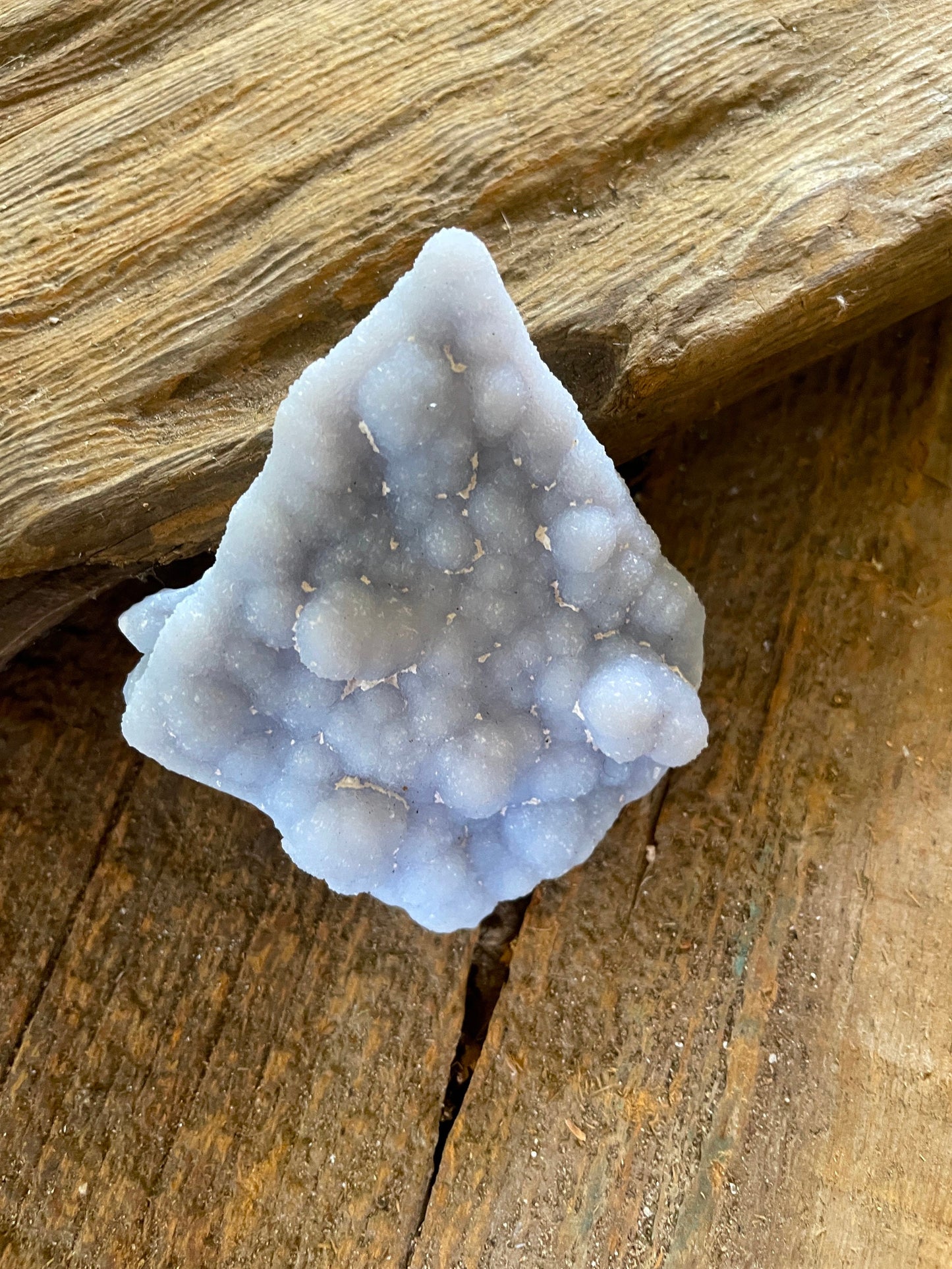 Blue Botryoidal Chalcedony Specimen 78.8g from Moquengua Near Puno, Peru Mineral Crystal