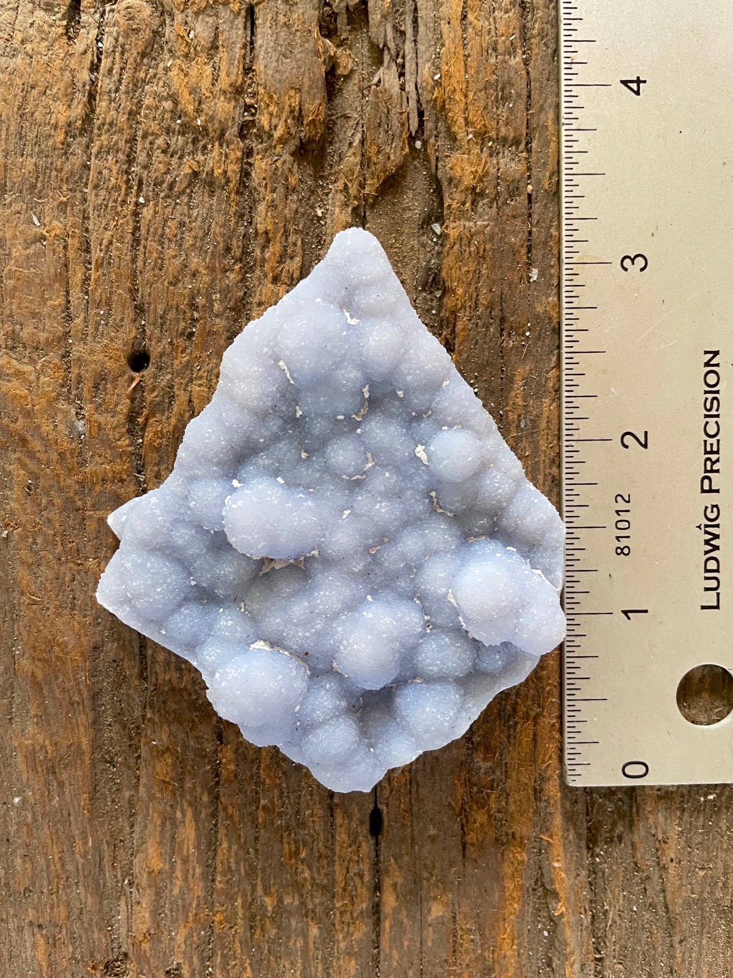 Blue Botryoidal Chalcedony Specimen 78.8g from Moquengua Near Puno, Peru Mineral Crystal