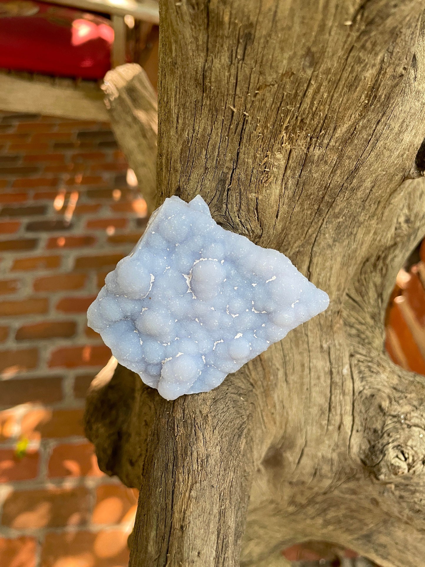 Blue Botryoidal Chalcedony Specimen 78.8g from Moquengua Near Puno, Peru Mineral Crystal