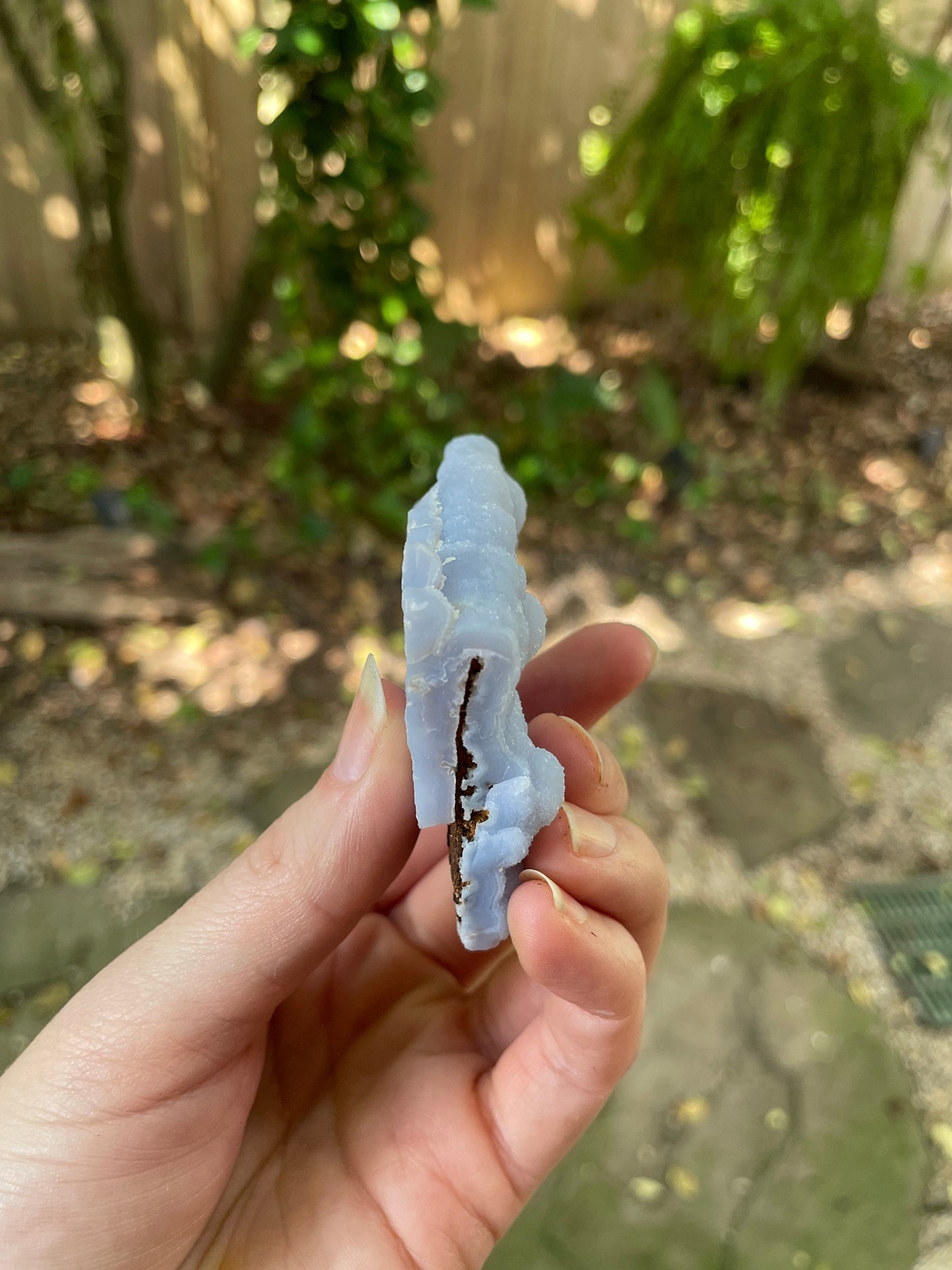 Blue Botryoidal Chalcedony Specimen 78.8g from Moquengua Near Puno, Peru Mineral Crystal