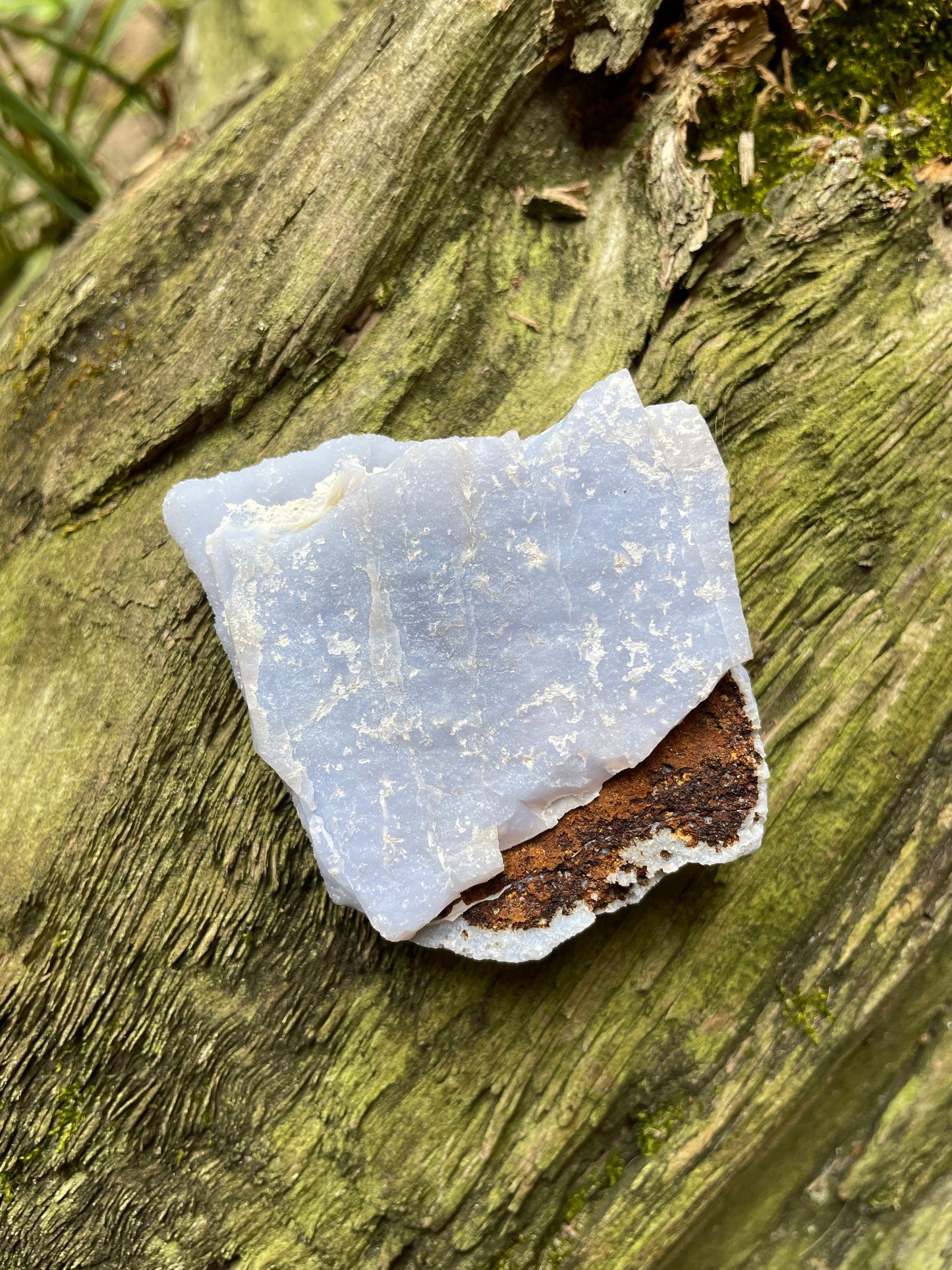 Blue Botryoidal Chalcedony Specimen 78.8g from Moquengua Near Puno, Peru Mineral Crystal