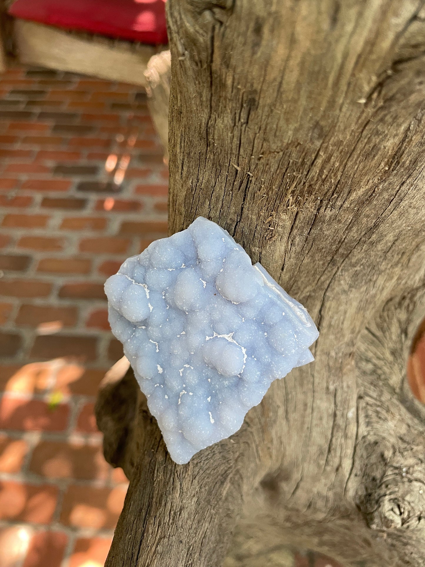 Blue Botryoidal Chalcedony Specimen 78.8g from Moquengua Near Puno, Peru Mineral Crystal