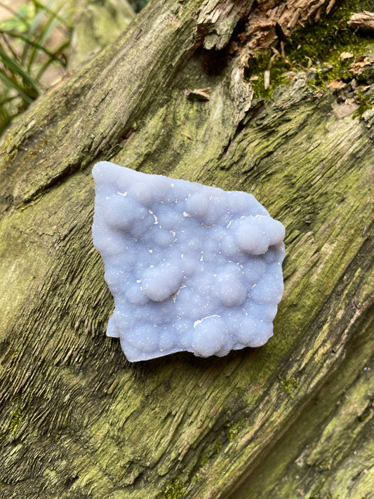 Blue Botryoidal Chalcedony Specimen 78.8g from Moquengua Near Puno, Peru Mineral Crystal
