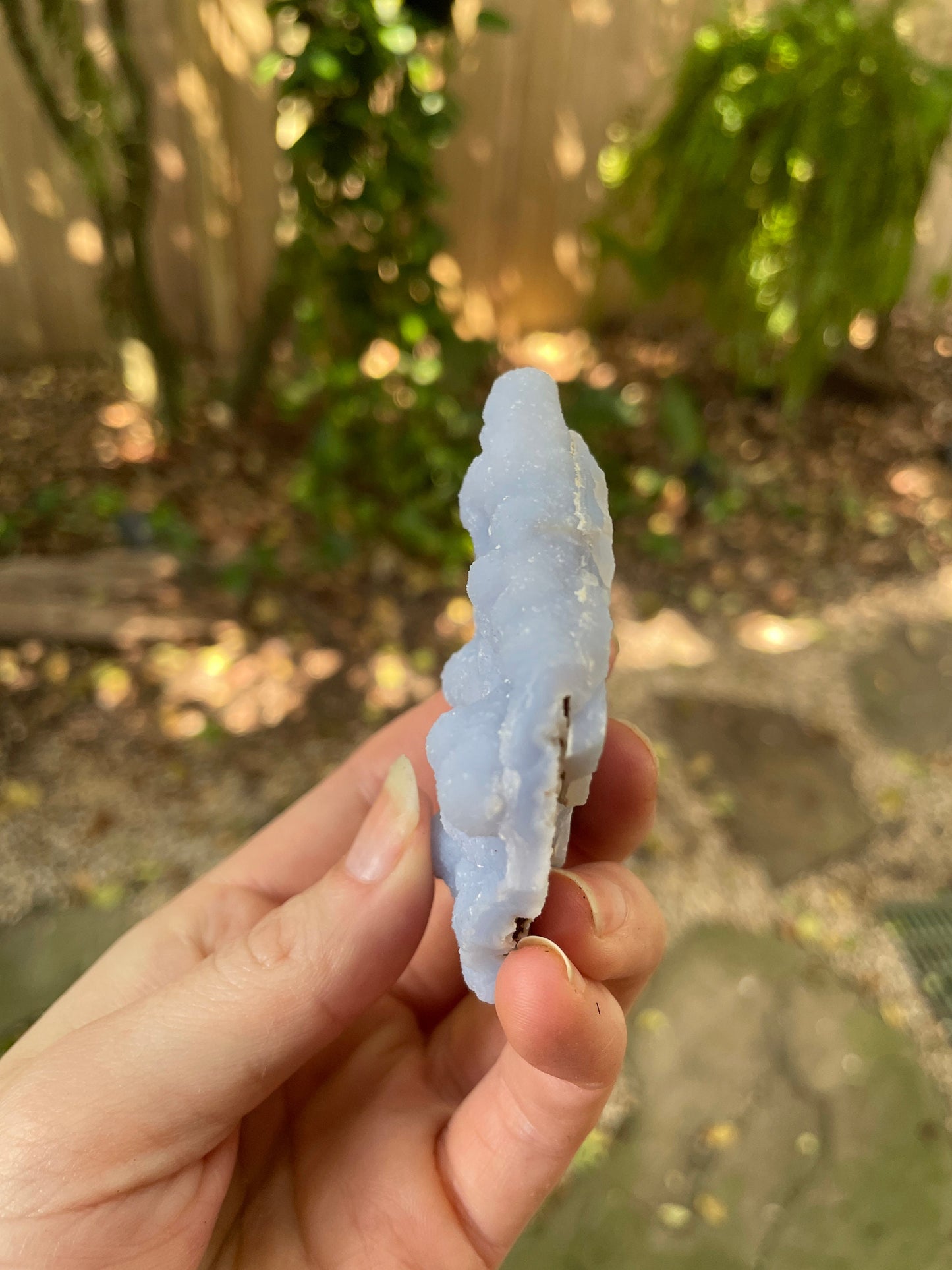 Blue Botryoidal Chalcedony Specimen 78.8g from Moquengua Near Puno, Peru Mineral Crystal